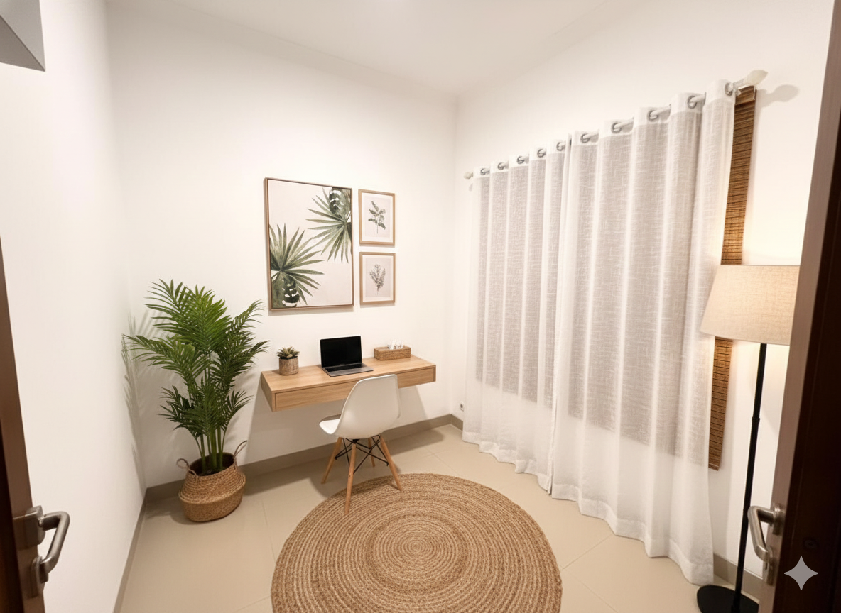 Villa private workspace with desk